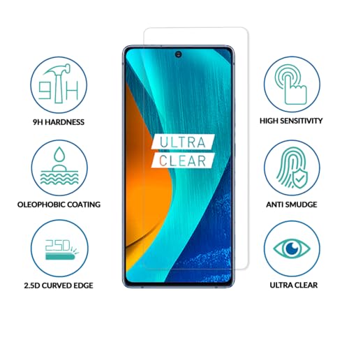 Image of SPRIG Compatible with OPPO K13 5G ShieldCrystal Tempered Glass Screen Protector, 9H Hardness, Ultra Clear, Scratch Resistant, Edge-to-Edge Full Coverage, Bubble Free Installation (Pack of 1)