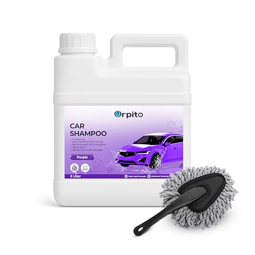 Image of Car Shampoo 5L Multi Fragrance | High Foam Car Wash Liquid | Deep Cleaning Formula | pH Neutral Paint Safe | Removes Dust & Grime | Glossy Finish Wash (1, PURPLE)