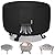 GYXZ Fire Pit Cover Round ( 50” Dia X 24”H ) Heavy Duty 600D Polyester with PVC Coating Material, Weather Resistant and Waterproof, Fire Pit/Bowl Cover, Black