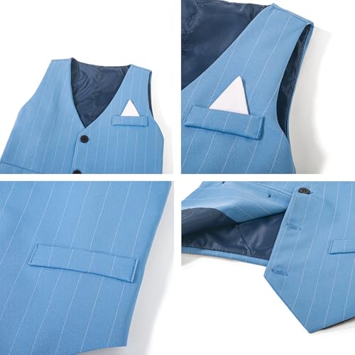 Yilaku Boys Suits Ring Bearer Outfit Toddler Suits with Vest+Shirt+Pants Sets Kids Dress Clothes for 18 Months-9 Years4