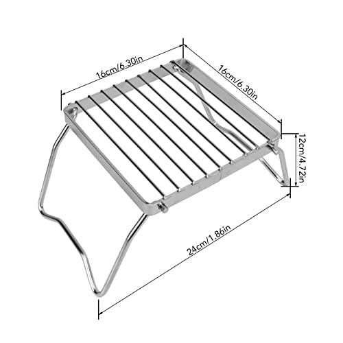 Grille de feu de camp pliante compacte pour cuisiner léger sans encombrement