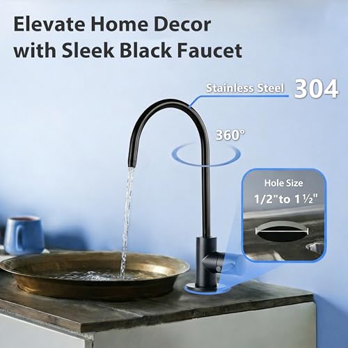 Image of iSpring RCC7-BLK, NSF /ANSI 58 Certified, 5-Stage Reverse Osmosis System, RO Water Filter System Under Sink, Drinking Water Filter, 75 GPD, Stylish Black RO Faucet