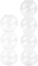 KWQBHW Vaso hidropônico de vidro transparente, 2 peças, vaso de flores moderno, vaso de flores com 4 botões de bola, vaso de vidro de mesa para festa em casa, escritório, decoração de mesa