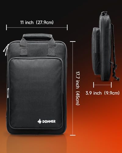 Donner Drumstick Backpack Bag, Large Capacity Padded Double Shoulder Straps for all Drum Accessories, Holds up to 12 Pairs of Drumsticks - image 4