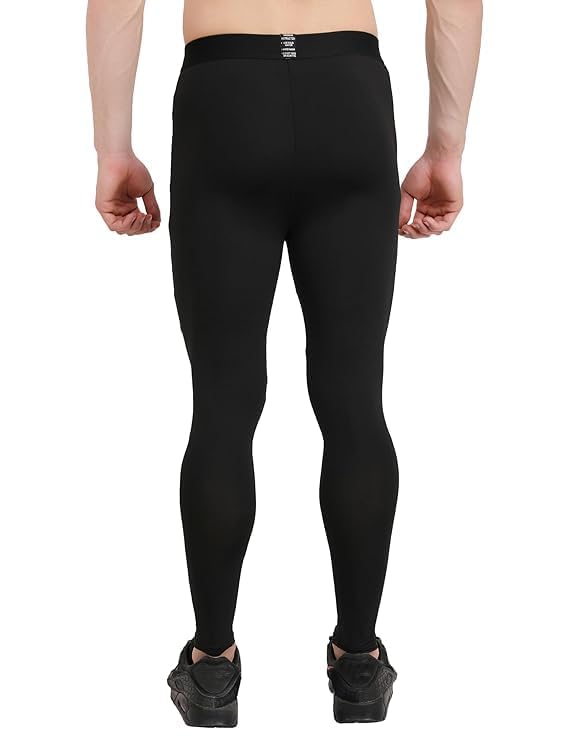 Image of WMX Unisex Athletic Fit Leggings Sports /Fitness /Yoga /Gym Compression Lycra Skin Wear Full Tights Plain Lower /Pant