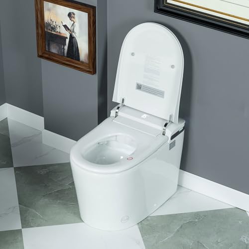 Image of WOODBRIDGE ADA Height Smart Toilet - Auto Lid Open /Close, Foot Sensor, Zero Pressure System, Aromatherapy System, Self-Cleaning Nozzle, Multi-Function Washing & Warm Air Dry