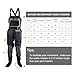 BNDDZBN Waders Thickened Fly Fishing Waders, 100% Waterproof Fishing Clothes, Chest Overalls, Breathable Boot(L)