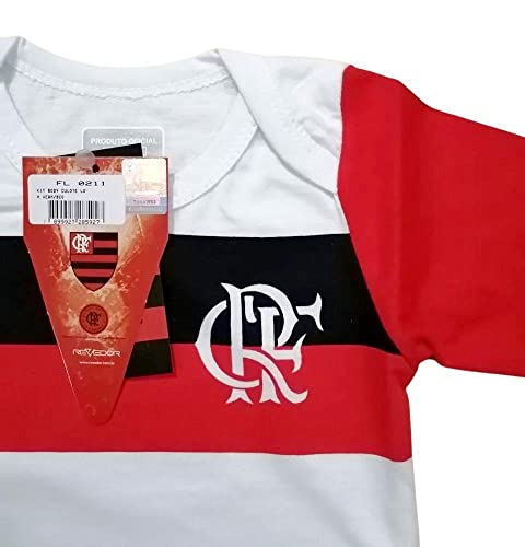 Conjunto Bebê Flamengo Body e Calça Oficial