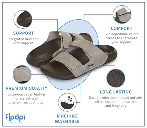 Floopi Flip Flops for Men with Double Straps Men Beach Sandals With Heal and Arch Support Comfort Fit Men Slides with Indoor & Outdoor Anti Skid Soles2
