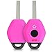Produktbild kwmobile Autoschlüssel Hülle kompatibel mit BMW 3-Tasten Autoschlüssel - Silikon Schutzhülle Schlüsselhülle Cover in Pink