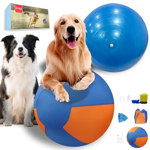 Stcohyz Herding Ball for Dogs 18 Durable Waterproof Jolly Ball for Dogs Dog Training Toy for Medium & Large Breeds Large Dog Toys for Collie Australian Shepherd and All Herding Breeds