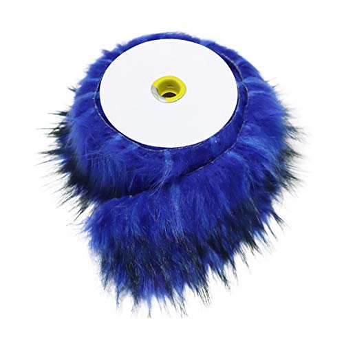 Furryvalley Kunstfell Bordüre Kunstpelz des Fuchs Marderhunds Handarbeit Material fusseliger Schmuck für Hausschuhe Pantoffel Kragen Kuscheltier Dekoration 2 Yards (Blau)