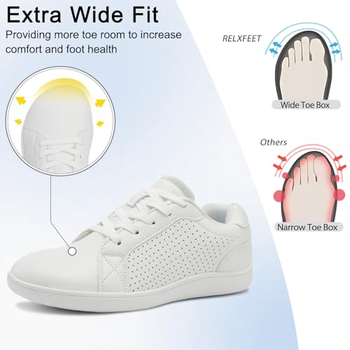 relxfeet Women's Minimalist Barefoot Shoes Zero Drop Walking Shoes Lightweight Fashion Sneakers Wide Toe Box3