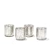 LampLust Mercury Glass Candle Holder - Silver Speckled Votive Holders, Set of 4, Fits Small Candles or Tea Light Candles, for Wedding and Party Decoration
