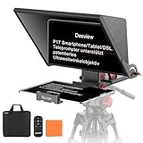 Desview P17 Teleprompter Aluminiumlegierung 17 Zoll, Prompter für iPad/Tablet mit Fernbedienung und App, Tragetasche - Ideal für Online-Unterricht, Livestreams & Vlogging