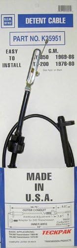 Teckpak USA GM TH-350 & TH-200 Detent Cable 1976-86 by Teckpak