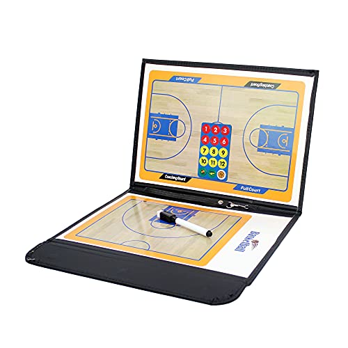 SHERY Basketball Coaches Boards Magnetic Dry Erase Basketball Coaching Board Double-Sided Basketball Coaching Clipboard