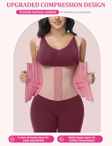 Image of SHAPSHE Waist Trainer for Women, Tummy Control Sports Girdle, Workout Body Shaper with Adjustable Shoulder Strap