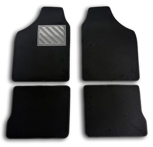 Tapis de sol sur mesure pour Fiat Panda 141 (également 4x4) de 1986 à 2003, antidérapant, talonnette en caoutchouc renforcé, velcro périmétral
