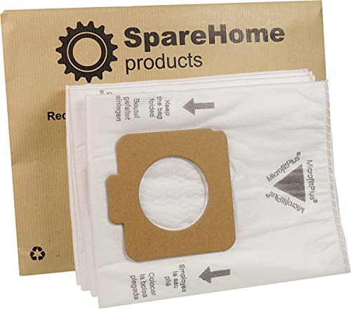 SpareHome® Lot de 10 sacs haute performance + 2 microfiltres compatibles avec aspirateurs Moulinex...