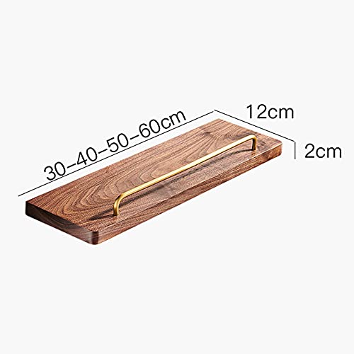 Cesta de Ducha Estantes de Ducha de Madera Sin perforación Cesta de Ducha Adhesivo antioxidante montado en la Pared para baño cocina-60cm