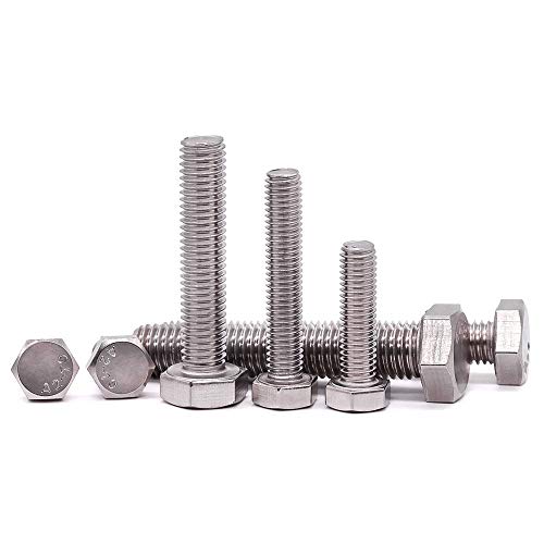 Image of 3 /8-16 x 3 /4 inch Hex Head Bolts Screws, 304 Stainless Steel 18-8, Fully Threaded, Hexagon Head Cap Bolts Screws, Coarse Thread UNC, 20 PCS