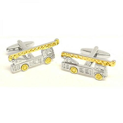 Mancuernillas para hombre dos tonos grúa miniatura 1