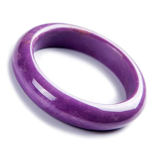 Phosphosidérite naturelle violette : bracelet jonc femme en pierre fine 55mm