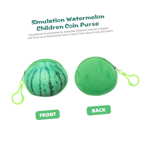 5pcs Realistic Watermelon Coin Pouch Boys and Girls Coin Purse Plush Fruit Wallet Boy Girl Educational Tool3