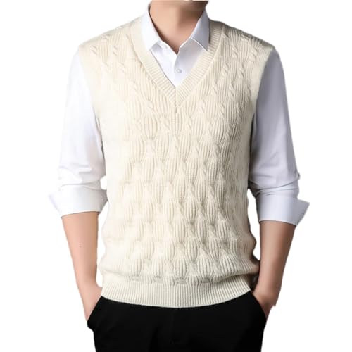 Dninmim Men's Sleeveless Casual Knit Pullover Vest V Neck Argyle Sweater Vest