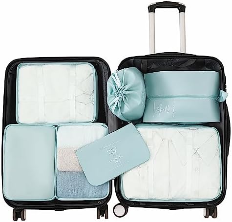 Compression Packing Cubes – 7 Set Travel Organizer Cubes – Suitcase Organizer Bags Set – Extensible Storage Mesh Bags Organizers for Travel Essentials Travel Must Haves Compression Packing Cubes – 7 Set Travel Organizer Cubes – Suitcase Organizer Bags Set – Extensible Storage Mesh Bags Organizers for Travel Essentials Travel Must Haves