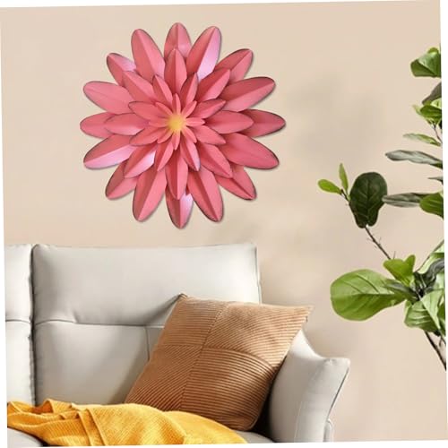 Décoration murale florale en métal 3D résistante pour salle de bain