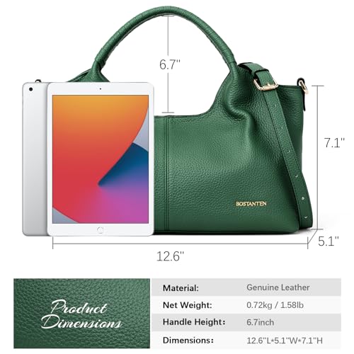 Image of BOSTANTEN Women Leather Handbag Designer Satchel Purses Top Handle Shoulder Totes Crossbody Bag