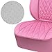 CAR PASS Piping Luxury Leather Two Front Car Seat Covers, Cute Girly Waterproof Anti Slip Seat Covers Compatible with Front Seat Armrests,Universal Fit for Suvs,Vans,Trucks,Airbag Compatible(All Pink)