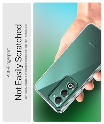 Image of WOW IMAGINE Transparent Back Cover Case for Oppo A5 5G | Raised Bumps for Full Device & Camera Protection Shockproof TPU Silicone Back Case Mobile Cover - Transparent
