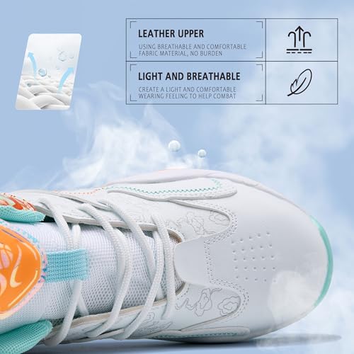 Image of Men's Basketball Shoes Fashionable Breathable Anti Slip Sports Shoes Outdoor Running Fitness Training Shoes