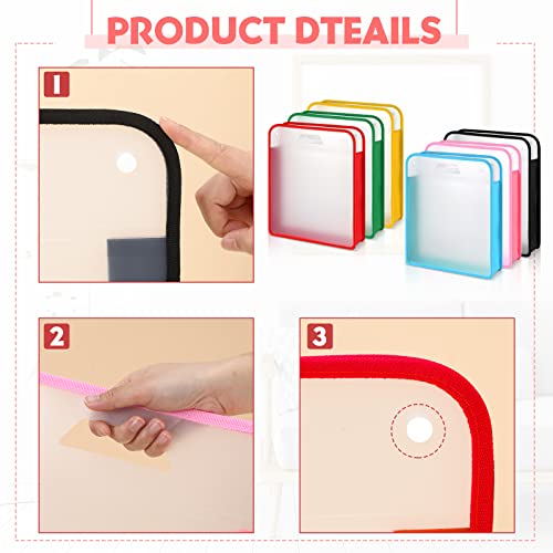 Image of 12 Pieces Scrapbook Paper Storage 12x12 Sheets Storage Paper File Scrapbook Paper Storage Organizer with Handle Expandable Craft Paper Storage for Documents Office Photos Cardstock File (Colorful)