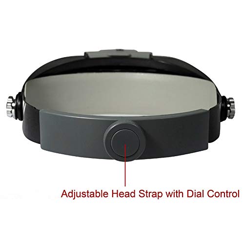 Identificação e reparo de joias Lupa multifuncional montada na cabeça com fonte de luz