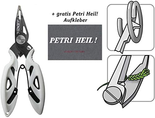 Jenzi A pair of scissors for braided and monofilament cords & split ring function for micro split rings + free Petri Heil! sticker - Image 2