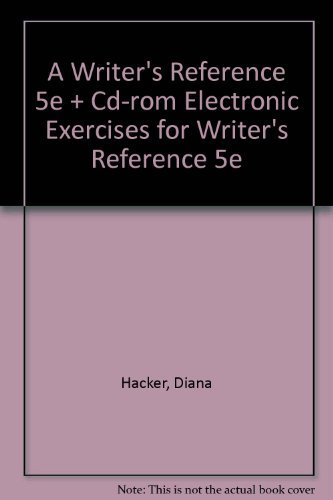 A Writer's Reference 5e and CD-Rom Electronic E... 0312409044 Book Cover