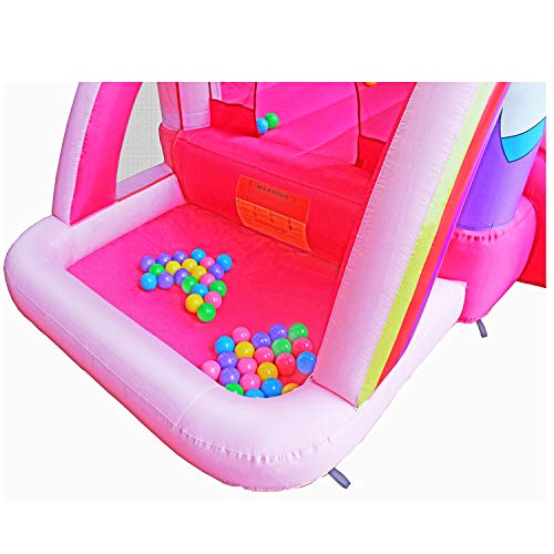 RETRO JUMP Unicorn Inflatable Bouncer Princess Bounce House with Slide Kids Jumper Bounce House with Blower for Birthday Party Gift - Thumbnail 2