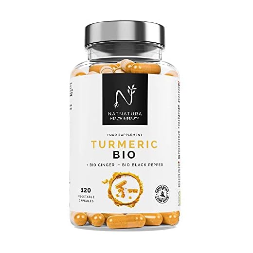 Cúrcuma ecológica + Jengibre + Pimienta negra . Potente antioxidante y antiinflamatorio natural. 120 cápsulas vegetales. Natnatura Health & Beauty