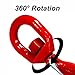 Begot Swivel Hook, Heavy Duty Universal Grade Alloy Steel Swivel Eye Hook with Latch, Crane Hook Hoist Hook Lifting Hook Rigging for Lifting Chains Industry Port Transportation (3T)