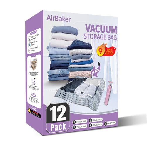 Vacuum Storage Bags, Vacuum Seal Bags for Foam Mattress,Clothing & Bedding, Space Saver Bags for Organization and Storage(2 Jumbo, 2 Large, 3 Medium, 3 Small)