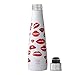 S'ip by S'well Stainless Steel Water Bottle - 15 Fl Oz - Kiss - Double-Layered Vacuum-Insulated Keeps Food and Drinks Cold and Hot - with No Condensation - BPA Free Water Bottle