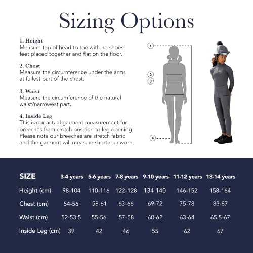Lemieux Junior Pro Young Rider Breeches For Girls & Young Riders - Equestrian Pants For Horseback Riding - Jodhpur Riding Pants (Navy/03-04 Years) #TOP5