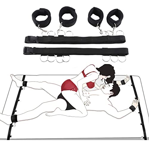 Limmion Set Bondage Sessuale SM Kit Restrizioni Letto con Manette Giocattoli Sessuali Polsini Alla Caviglia Set BDSM Estremo Schiavitù Sessuale Sex Toys Giocattoli Sessuali Erotici per Coppie