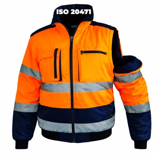 VENTUX GEAR Veste Haute Visibilité - Orange avec Capuche Taille XL – Certifiée EN ISO 20471 |...