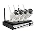 Produktbild KKmoon NVR CCTV System Set 4 Kanal WiFi drahtloser 10,1 Zoll LCD Bildschirm Monitor + Kugel-IP-Kamera 4pcs HD 720P WiFi outdoor wetterfeste P2P IR Nachtsicht APP Bewegungserkennung