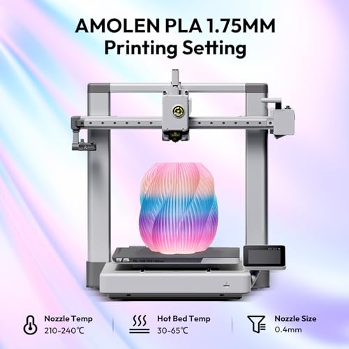 Image of AMOLEN Rainbow Translucent PLA Filament 1.75mm, Transparent 3D Printer Filament, Crystal PLA Nebula Glaze, NO-Tangle & Low Warping, Spool 1KG, Dimensional Accuracy + /-0.02 mm, Fit Most FDM 3D Printers